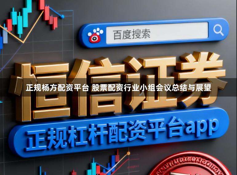 正规杨方配资平台 股票配资行业小组会议总结与展望